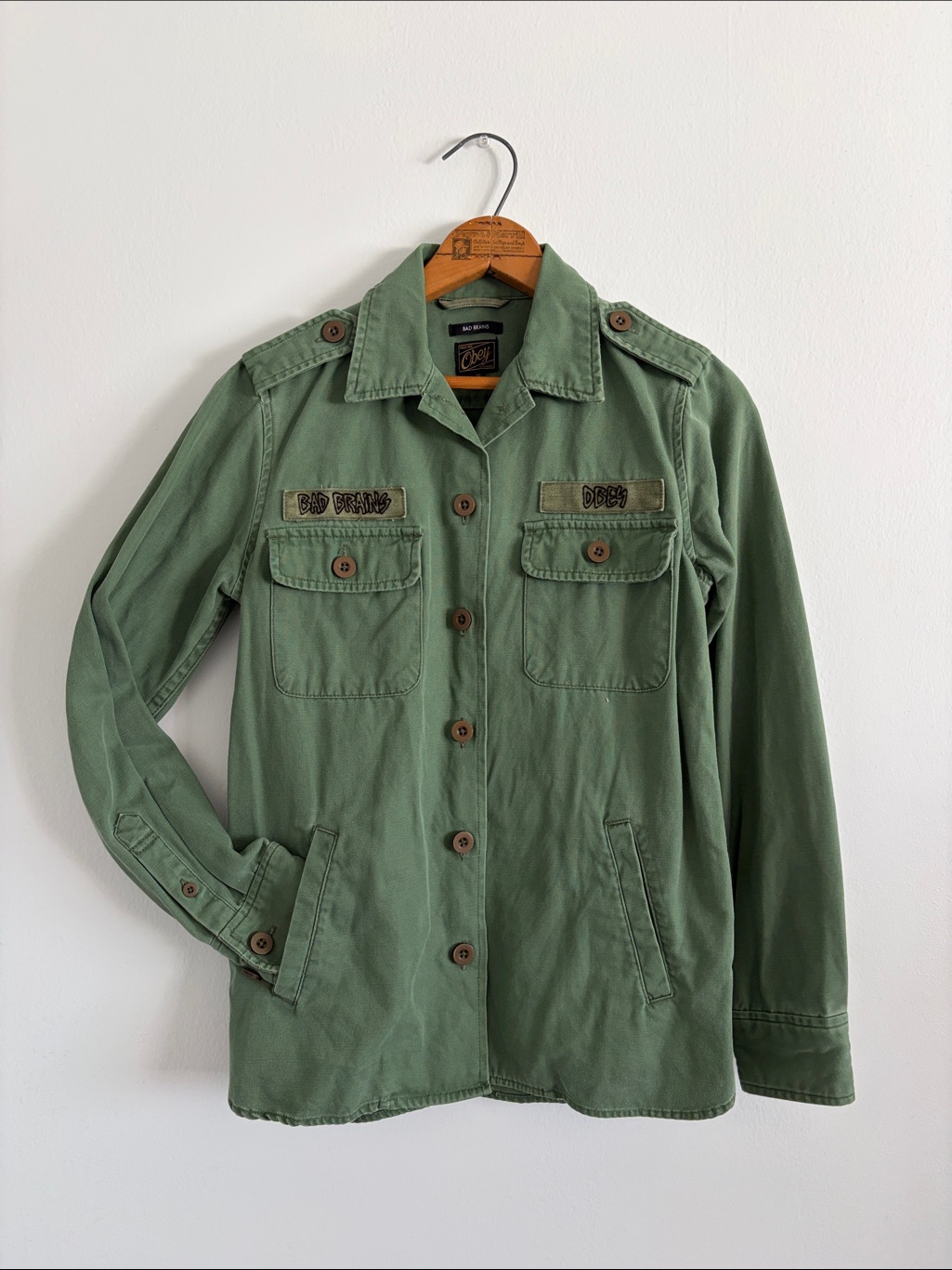 Obey Bad Brains Olive Green Military Field Jacket